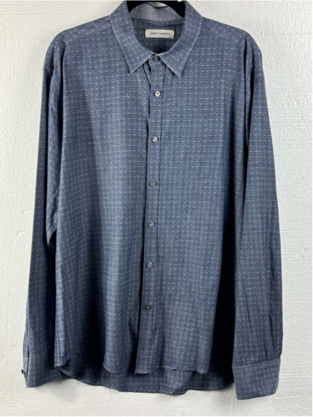 JAMES CAMPBELL Blue Casual Button Down Shirt size XL
